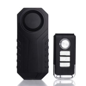 Elecpow Bike Alarm Remote Control Waterproof Electric Bicycle Motorcycle Anti-Theft Alarm Vibration Sensor (Option: Black)
